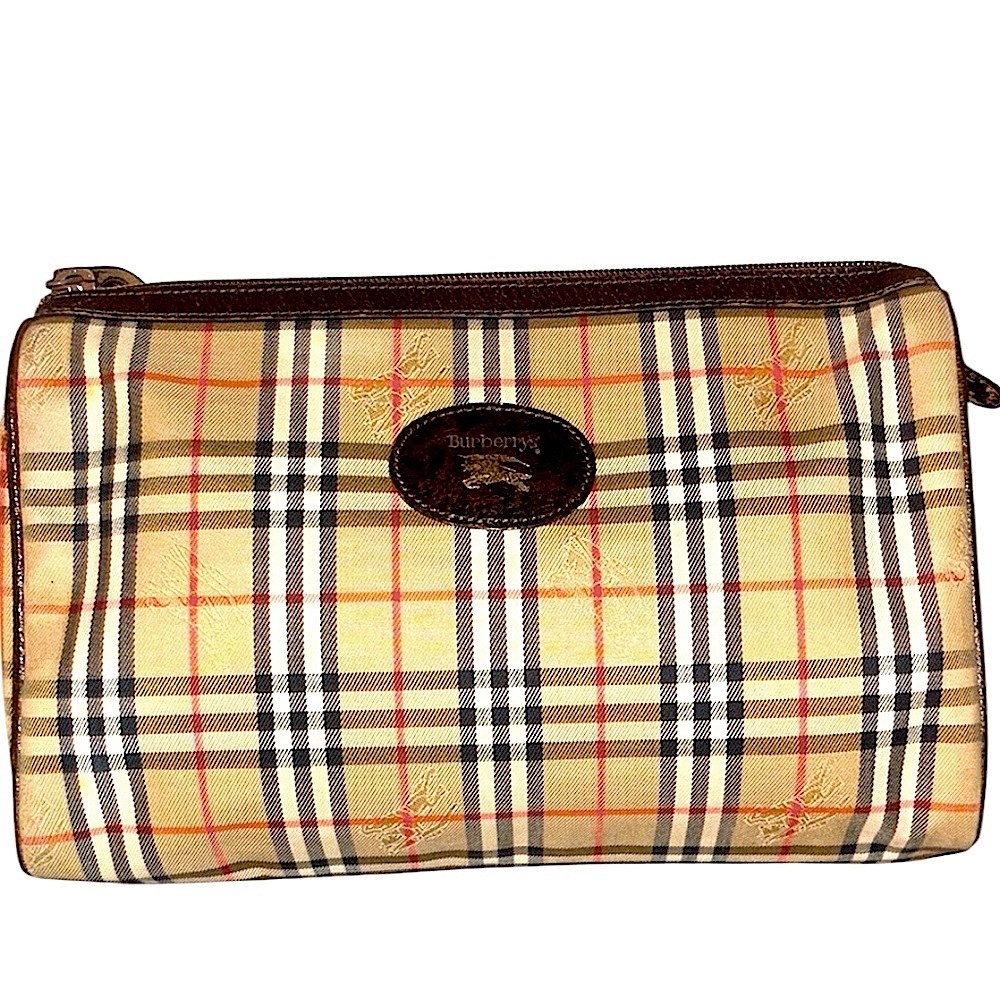 Burberry’s Vintage Nova Check Pouch Authentic